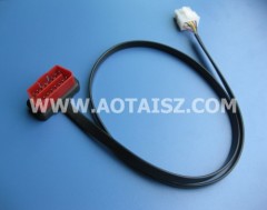 J1962M right angle connector to RJ45 flat ribbon obd2 cable