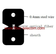 2cores FTTX Fiber Optical Cable with Steel Wire Strength Member
