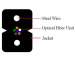 FTTH Drop Cable 6 fibers with Steel Wire strength