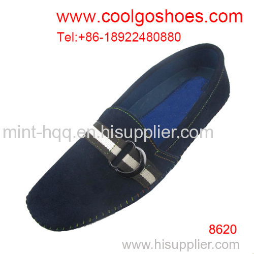 leather weave mens loafer shoes factory in China