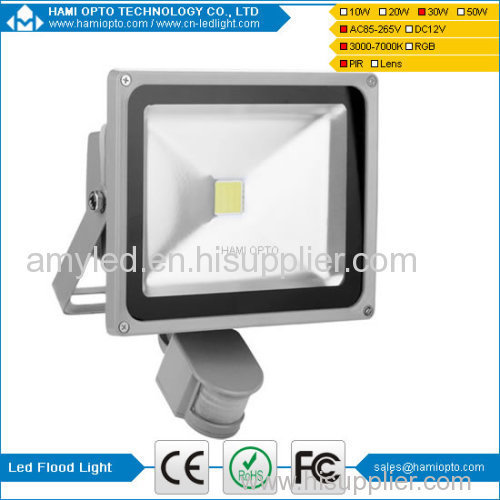 30W LED flood light with PIR Outdoor IP65