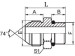 JIC male 74°/ SAE o-ring boss L-series ISO11926-3 hydraulics fittings