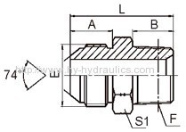 JIC 74° cone/ BSPT male Adapters