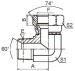 90°NPT male/JIC female 74° seat Adapters 2NJ9