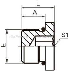 SAE o-ring boss hollow hex plug 4ON