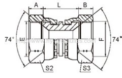 JIC 74°cone flared tube Adapters 3J