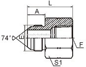 JIC male 74°cone/ NPT female Adapters