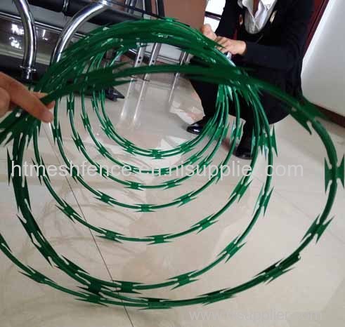 cheap painted razor wire mesh painting razor wire fencing