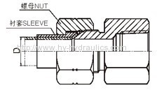 JIC male 74° cone/ BSPT female Adapters