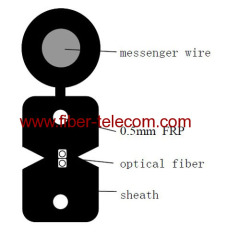 FTTH Drop Cable 2-fiber Fig.8 with 0.5mm FRP Strength member