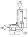 90° JIC male 74° cone bulkhead Adapter 6J9