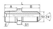 NPT male/ JIC male 74° cone bulkhead Fittings