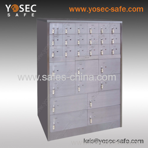 Stainless steel drawer safe/ Bank deposit locker equipment/ Hotel lobby safe