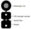 FTTH Drop Cable 8-fiber Fig.8 with 0.5mm FRP Strength member