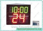 Three Sided Digital Water Polo Shot Clock With Game Time , Steel Housing