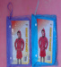 kid PVC thickend raincoat with button and cap cord