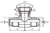 JIC male/ JIC male/ JIC male tube Fittings