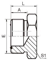 ORFS male o-riing cap end