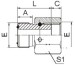 ORFS male/ ORFS female Hydraulic Fittings