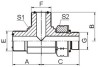 OEM ORFS male o-ring/ SAE o-ring boss s-series ISO 11926-2 run Tee