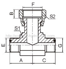 ORFS male/ ORFS female/ ORFS male hydraulic fittings