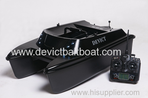 Remote control bait boat with two hoppers