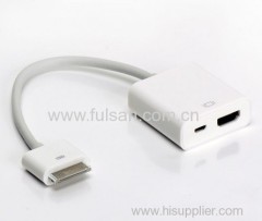 Dock Connector to HDMI 1080P TV Adapter Cable for iPhone 4 4s iPad 2 3