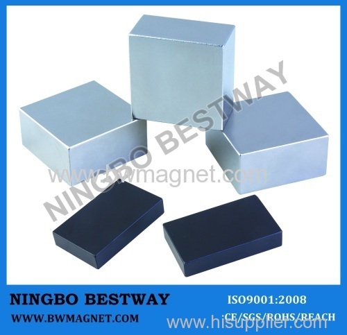 N35 grade Ni coating L50*50*25mm NdFeB Block Magnets