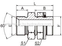 BSP male double use for 60° cone seat or bonded seal/ BSP male o-ring Adapters 1BG-OG