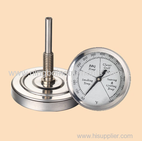 Grill thermometers; gridiron thermometers