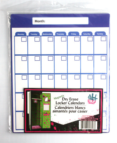dry erase locker blank calendar