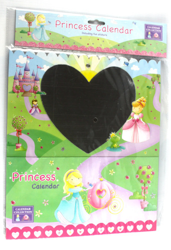 princess kids calendar with sticker