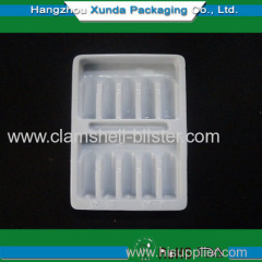 Plastic medication vial blister tray