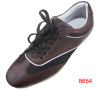 8654dark brown casual sport calfskin men shoes