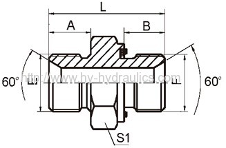 1BM-WD BSP male/ matric male captive seal Hydraulic fittings