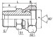 NPT male/ BSP female 60° cone Adapters 2NB