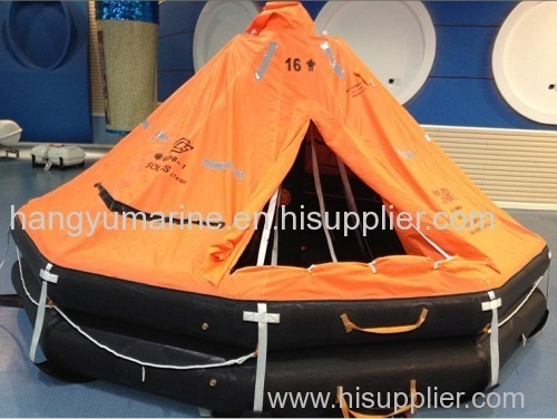 self-righting inflatable life raft