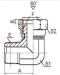 90° elbow BSPT male 60 ° seat/ BSP female 60° cone Fittings 2TB9-SP