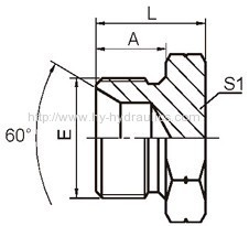 BSP male double use for 60° cone seat or bonded seal Plugs 4B