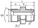 BSP male double use for 60° cone seat or bonded seal/ BSPT male Fittings 1BT-SP