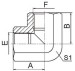 90° BSP female ISO1179 Fittings 7B9-PK