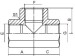 Carbon steel BSP female Tees
