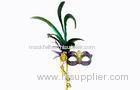 Couples Yellow Masquerade Masks On Sticks For Festival Celebration