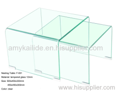 F-001 clear nesting table