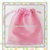 Pink Ecologic Satin Drawstring Pouch Bag Proof Moisture 10*12cm