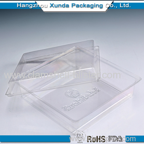 Transparent plastic salad box with lid