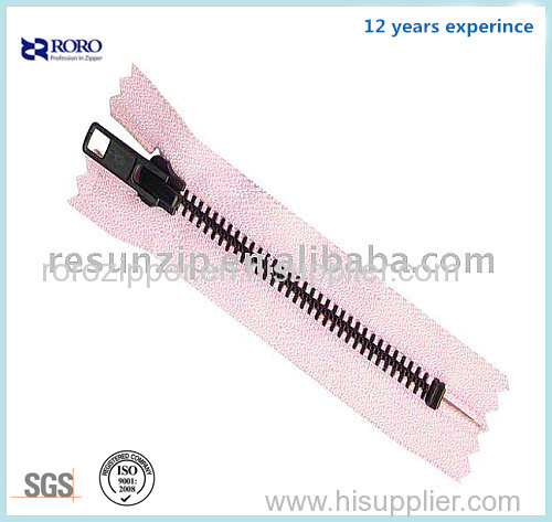 No.7 Y teeth finished metal zipper