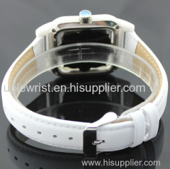 2014 Unique Stylish White Square Ceramic Quartz Ladies Ceramic Watches
