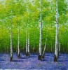 White Birch forest landscape art canvas