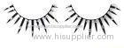 Black Handmade Decorated False Eyelashes With Diamond , Luxury False Eyelashes